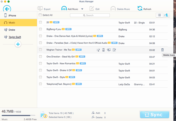 How to get songs off iPod in batches