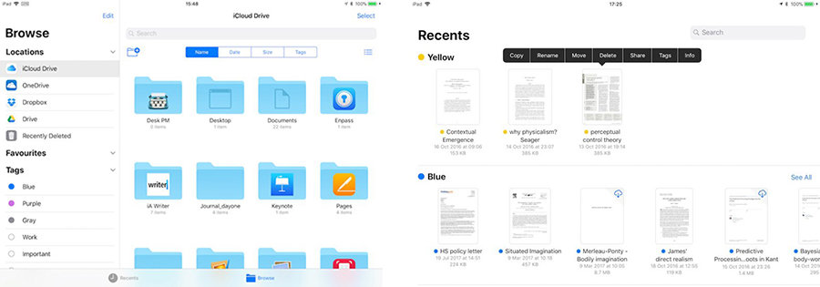 iOS 17 New Files App interface