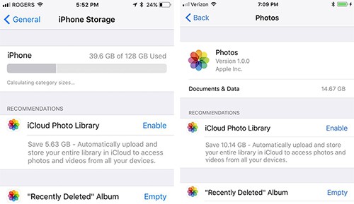 delete photos to free up iPhone space 