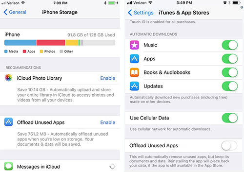 delete unused app to save iPhone storage