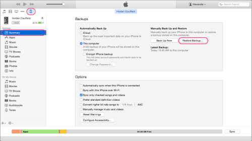 iPhone data recovery with iCloud or iTunes