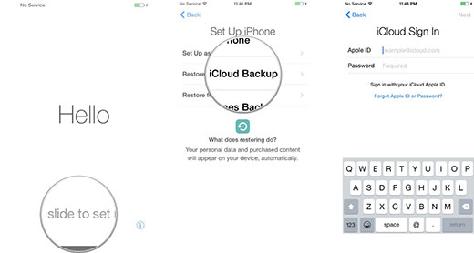 transfer data from old iphone to new iphone with icloud