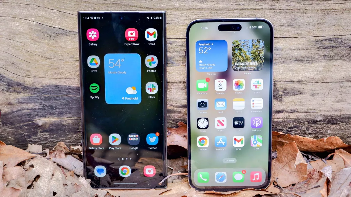 display comparison between iphone 15 pro max vs galaxy s23 ultra