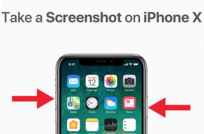 iPhone X tricks to take screenshot