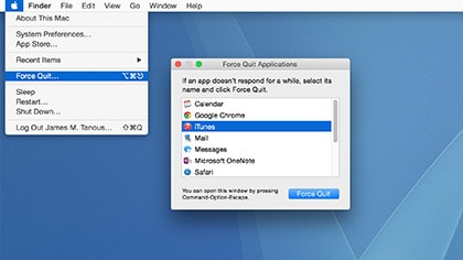 quit iTunes