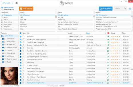 Transfer Music from iPod to Mac via CopyTrans