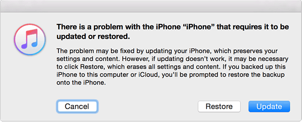 reset iPhone via iTunes