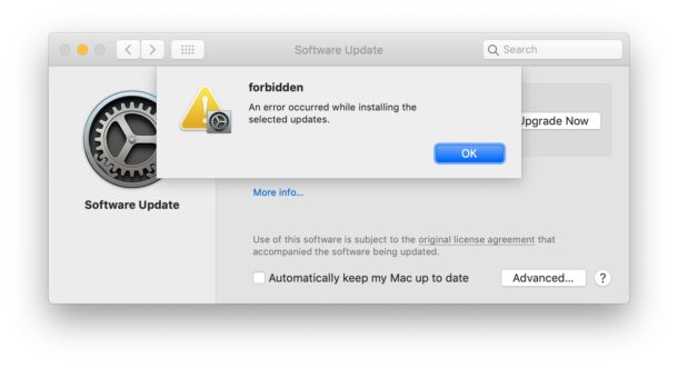 macOS Ventura Update forbidden