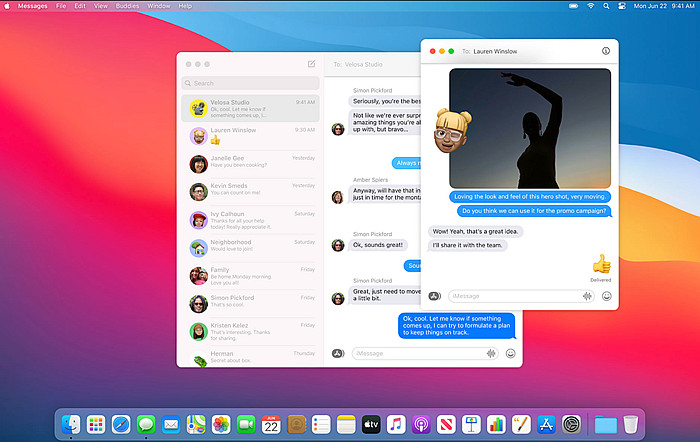 macOS 11 vs macOS 10.15 - Messages