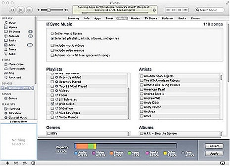 Transfer music from MacBook to iPad with iTunes