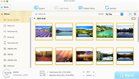 Transfert de photos depuis iPhone vers Mac