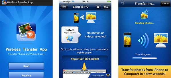 iPhone wireless transfer app