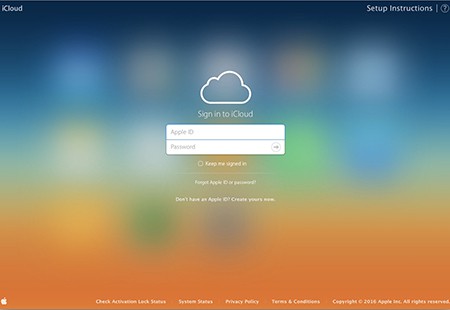 sign in iCloud