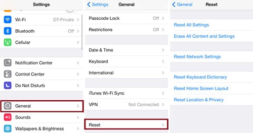 reset iPhone to improve iPhone speed