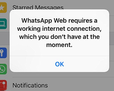 WhatsApp connection issue fixed