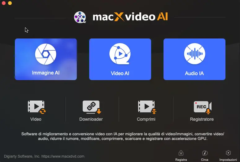 Interfaccia Macxvideo AI