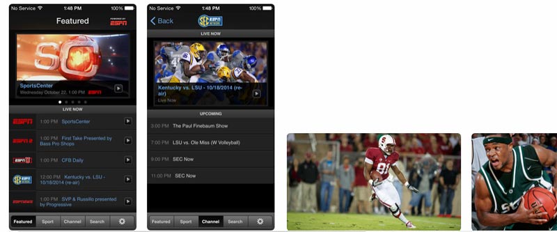 watch football live streams by WatchESPN 