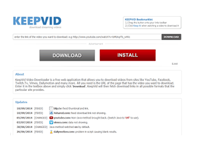 Twitch video downloader - Keepvid