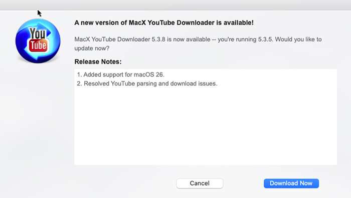 MacX YouTube Downloader Analysis Failed - Update to the Latest Version