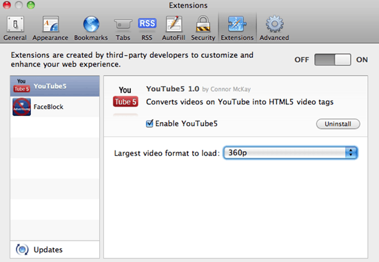 Download html5 video with youtube5