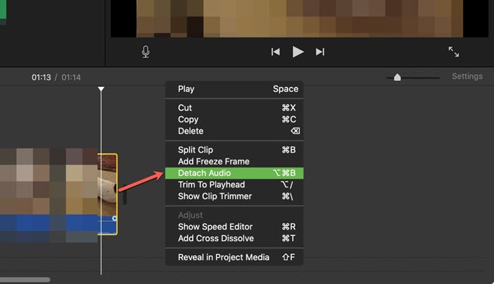 iMovie Audio Extraction