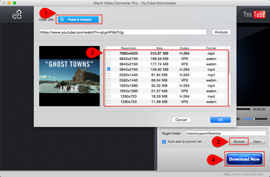 YouTube Downloader for 4K movies/videos