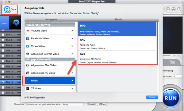 DVD CD Audio Ripper für Mac