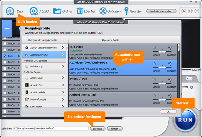 DVD to AVI Converter Deutsch Download