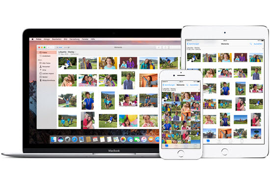 Fotos von Mac auf iPhone mit iCloud