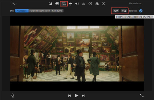 Video drehen und beschneiden iMovie