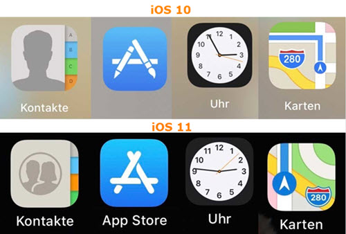 Die Unterschiede zwischen iOS 11 und iOS 10