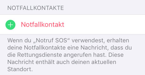 iOS 11 was ist neu: Notruf SOS