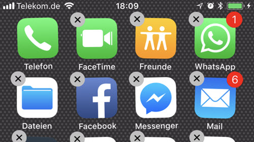 iOS 11 vs iOS 10: Apple-Apps vom iPhone löschen