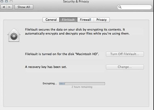 FileVault ausschalten