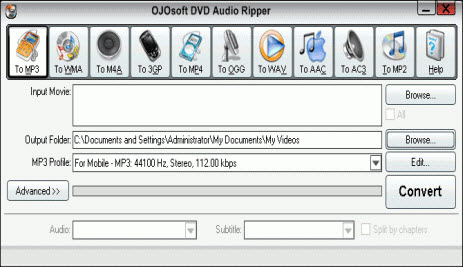 DVD to MP3 audio ripper
