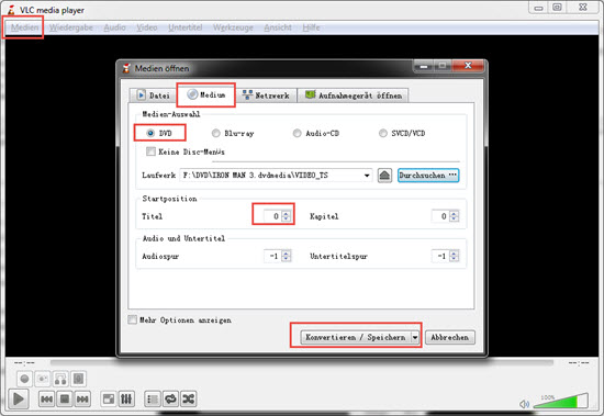 VLC dvd rippen