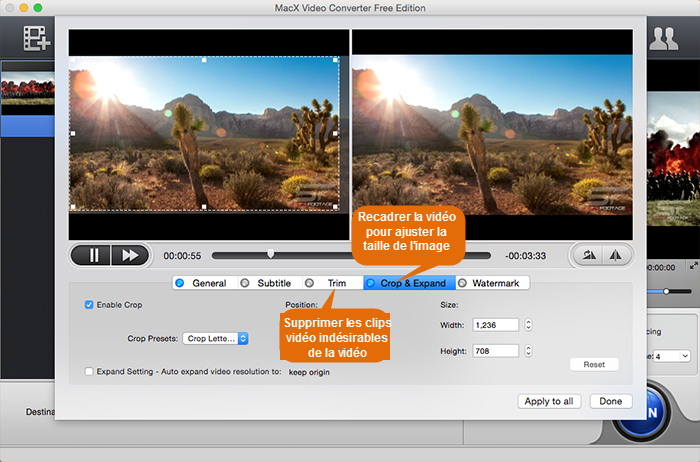 Conversion gratuite de vidéo sur Mac