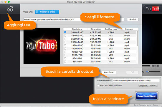  scaricare video di YouTube HD gratis su Mac