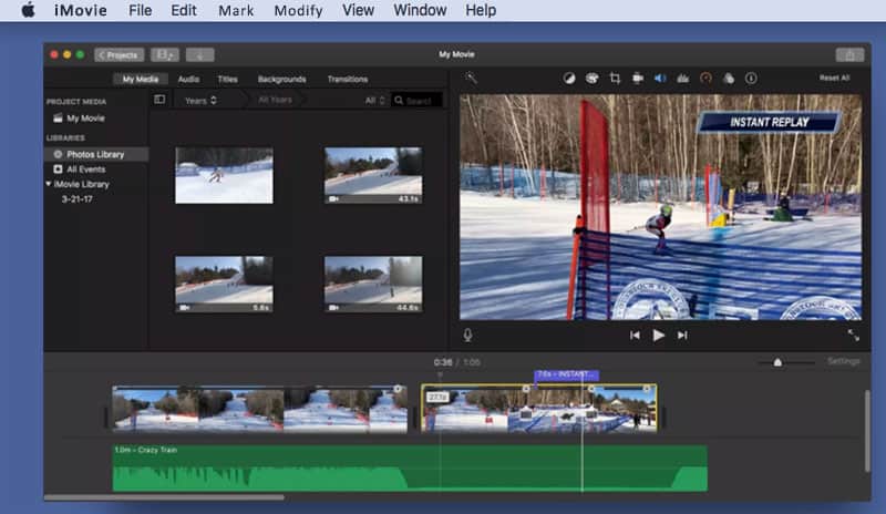how to cut video on mac with imovie