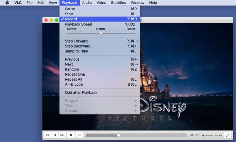 Trim video on Mac by VLC