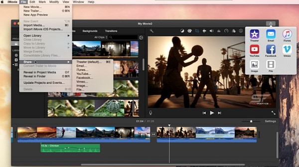 how to export iMovie on Mac
