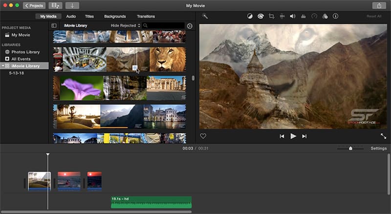 merge YouTube in iMovie