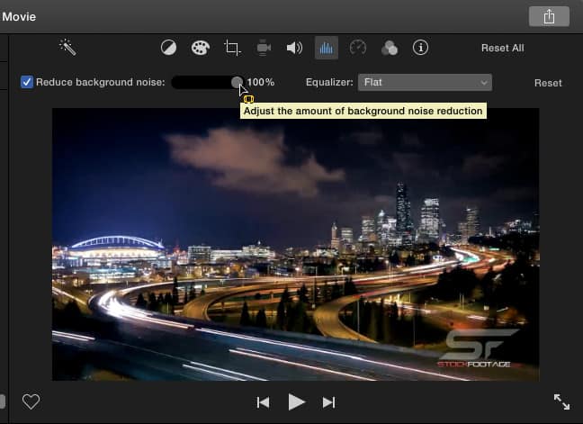 reduce video noise in iMovie